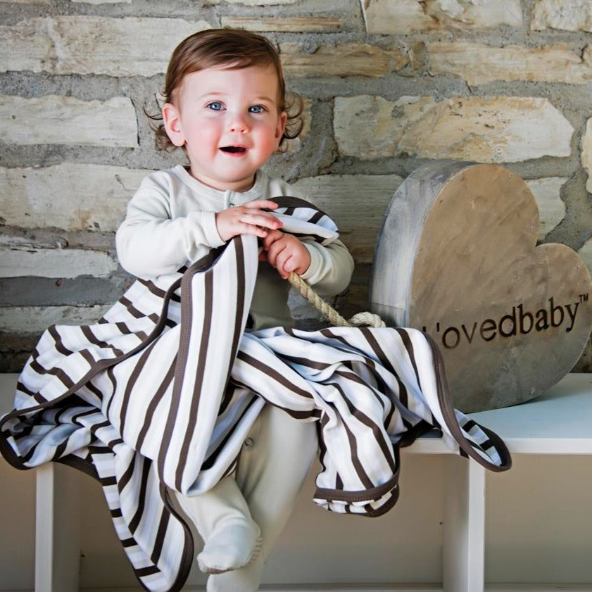 Bark Stripe | Organic Blanket