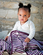 Eggplant Stripe | Organic Blanket