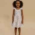 Organic Ruffle Tiered Dress - Blush Floral