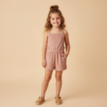 Organic Tank Romper - Clay