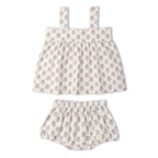 Organic Scalloped Top & Bloomers Set - Lavender