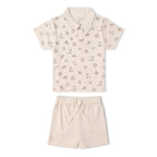 Organic Collar Tee & Shorts Set - Rodeo