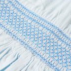 Organic Smocked Collar Dress - Light Blue