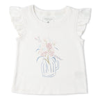 Organic Sleeveless Flutter Top & Shorts Set - Spring Floral