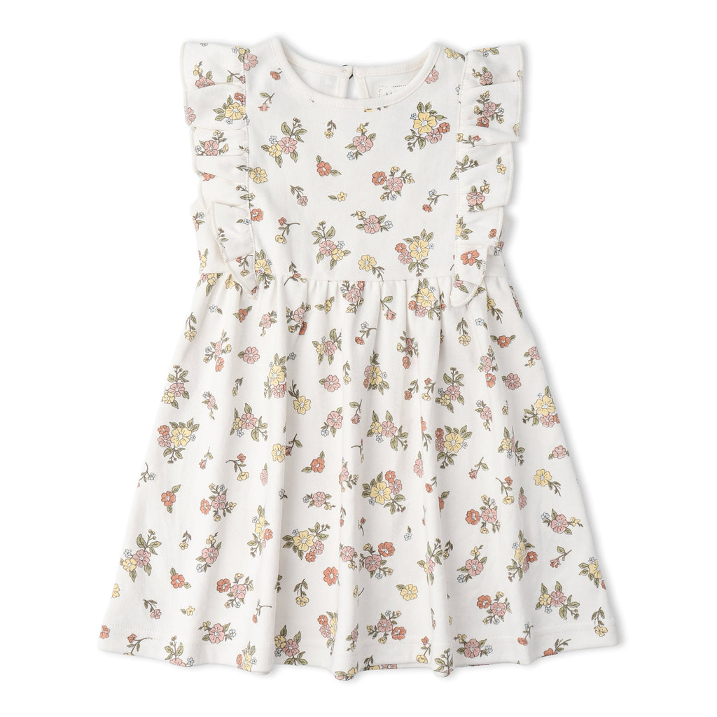 Organic Flutter Dress - Meadow