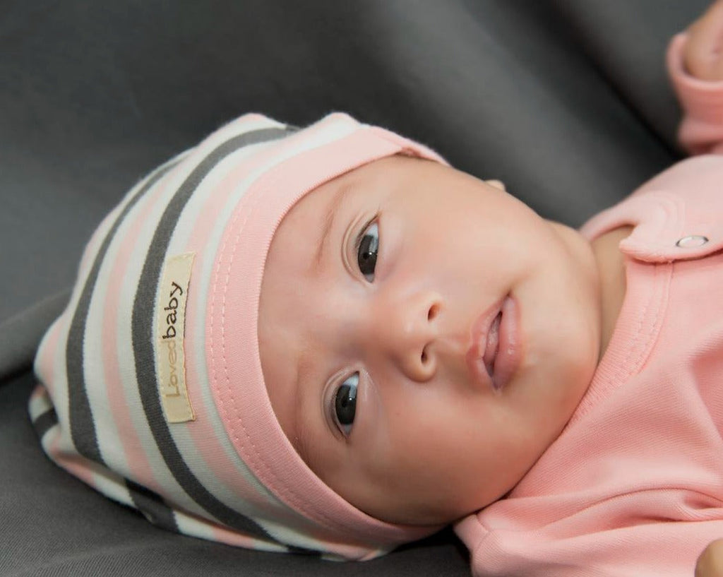 Coral Stripe | Organic Cute Cap