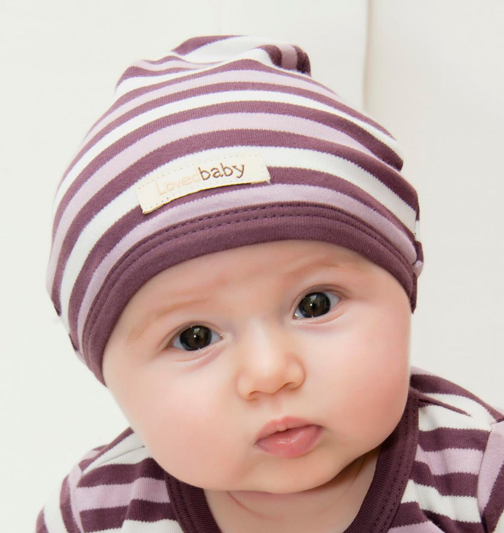 Eggplant Stripe | Organic Cute Cap