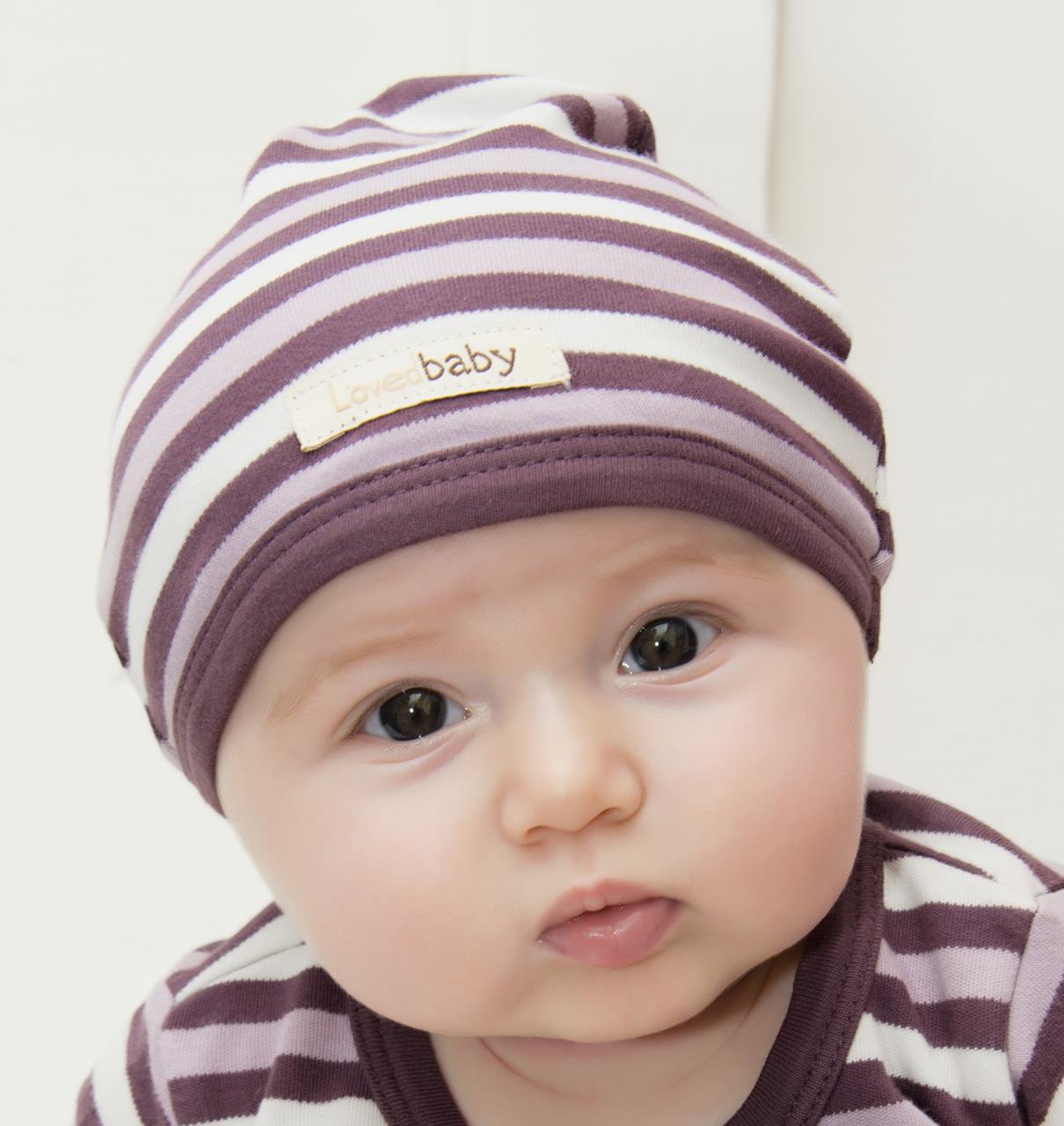 Eggplant Stripe | Organic Cute Cap