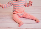 Coral/Light Gray Stripe | Organic Hoodie