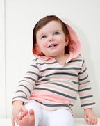 Coral Stripe | Organic Hoodie