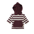Eggplant/Stone Stripe | Organic Hoodie