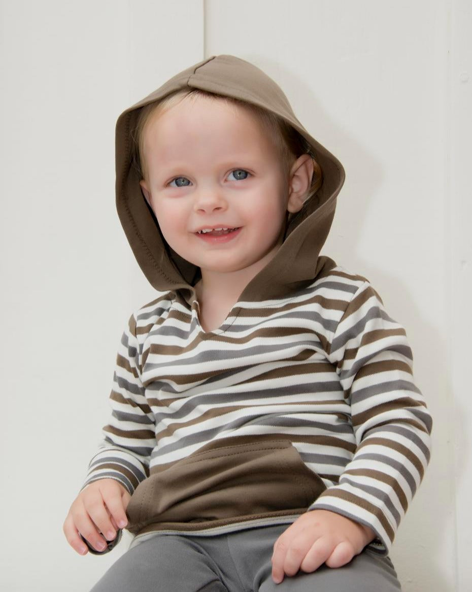 Gray Stripe | Organic Hoodie
