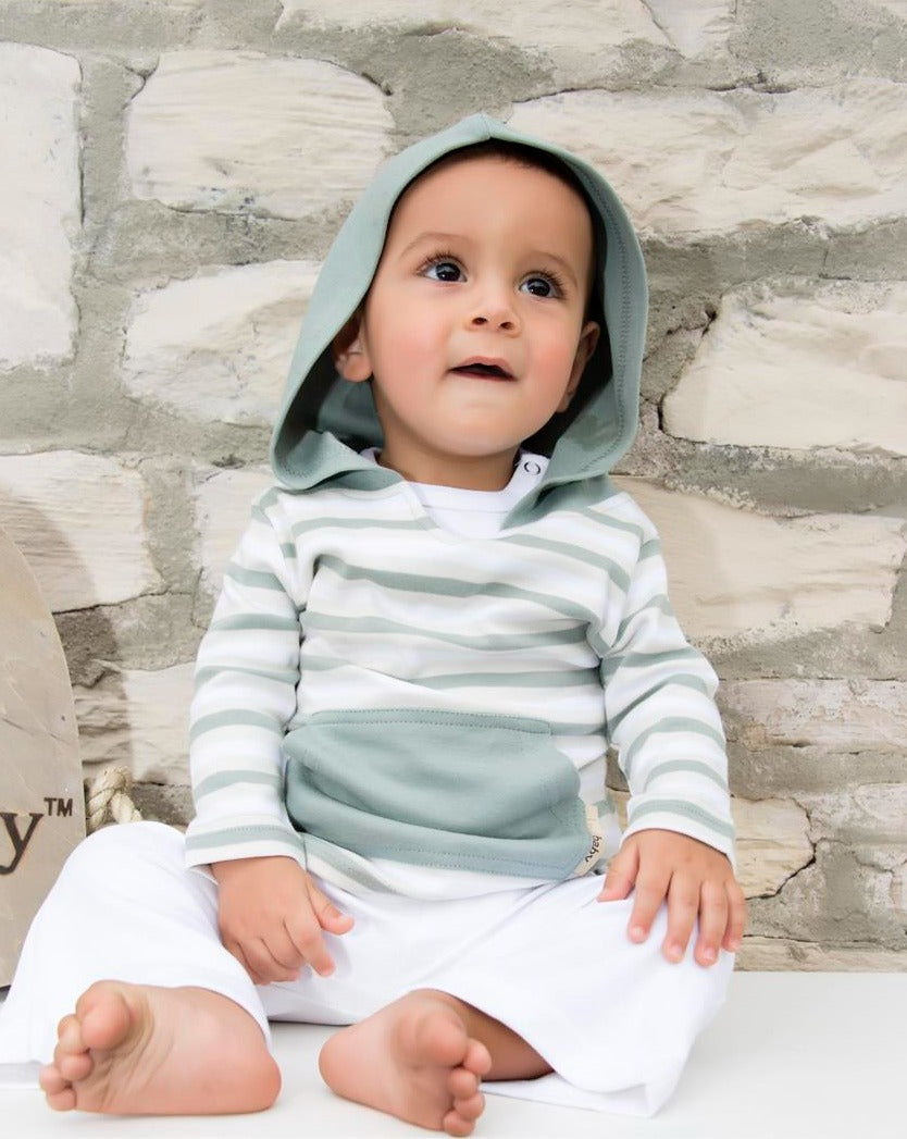 Seafoam Stripe | Organic Hoodie