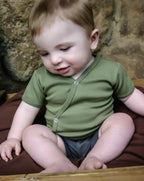 Sage | Organic Short-Sleeve Kimono Bodysuit