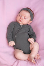 Gray | Organic Kimono Bodysuit