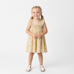 Organic Smocked Sundress - Yellow Blossom