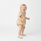 Organic Hair Bow Clip - Yellow Blossom
