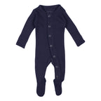 Navy | Organic Snap Footie