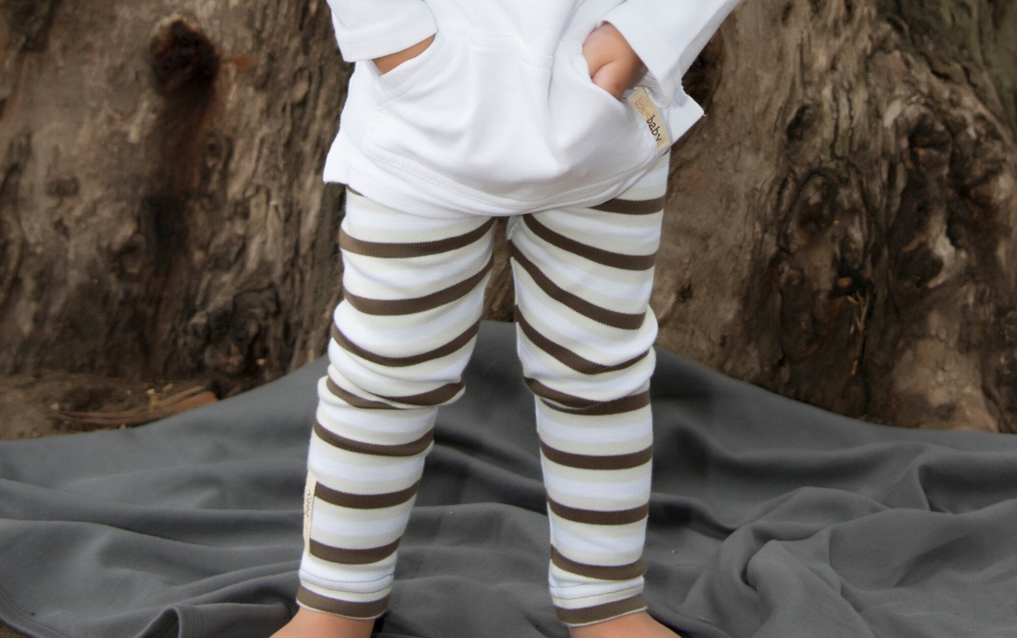 Bark Stripe | Organic Leggings