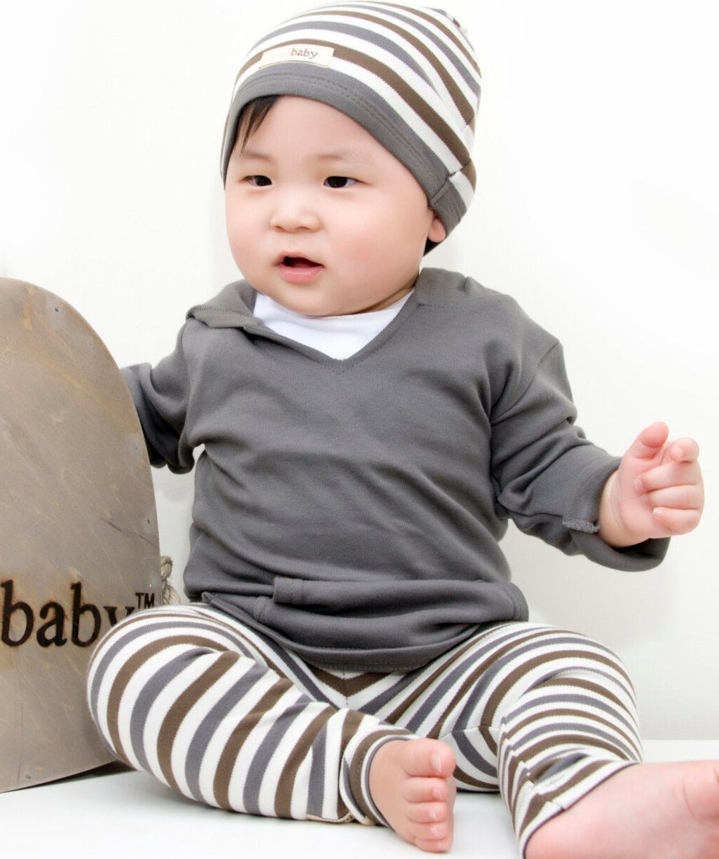 Gray Stripe | Organic Leggings