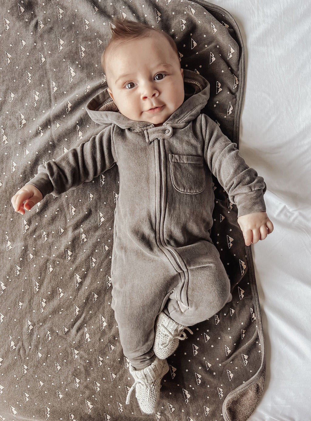 Bark | Organic Cozy Zipper Romper