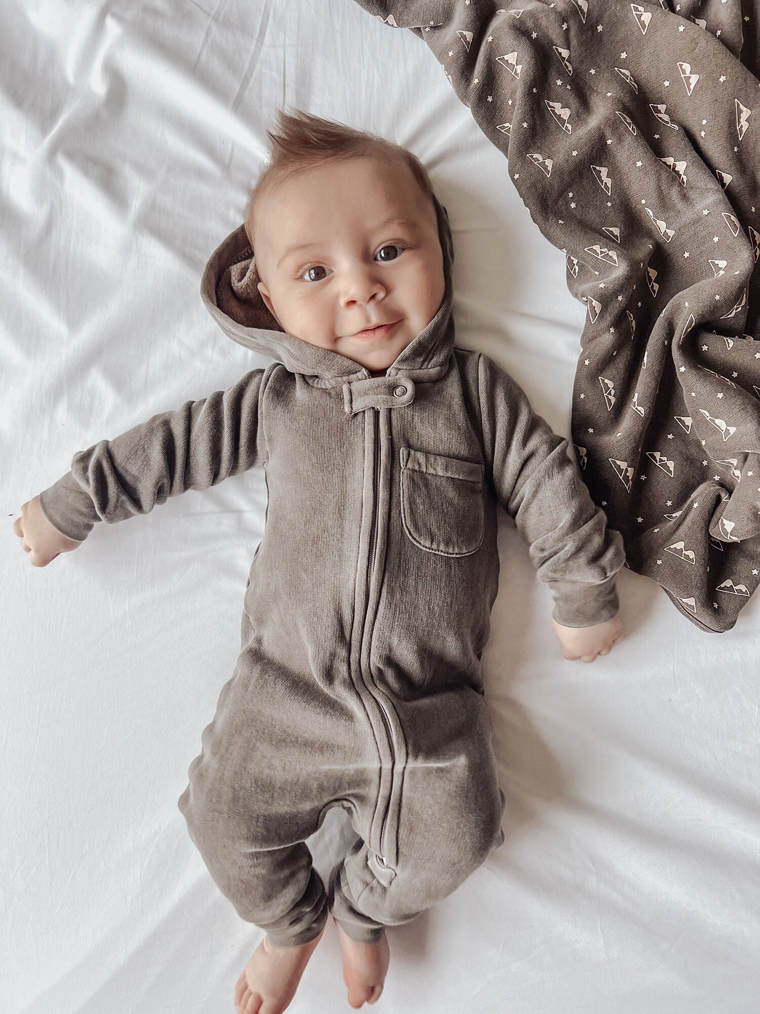Bark | Organic Cozy Zipper Romper