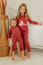 Cherry | Organic Cozy Zipper Romper