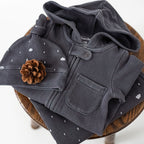 Coal | Organic Cozy Zipper Romper