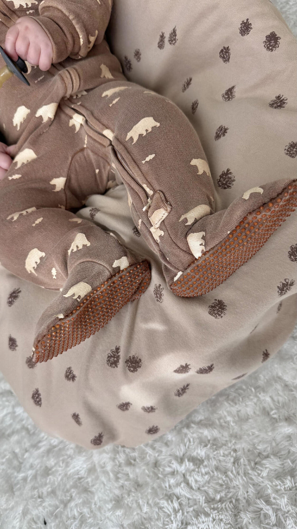 Latte Bear | Organic Cozy Zipper Footie