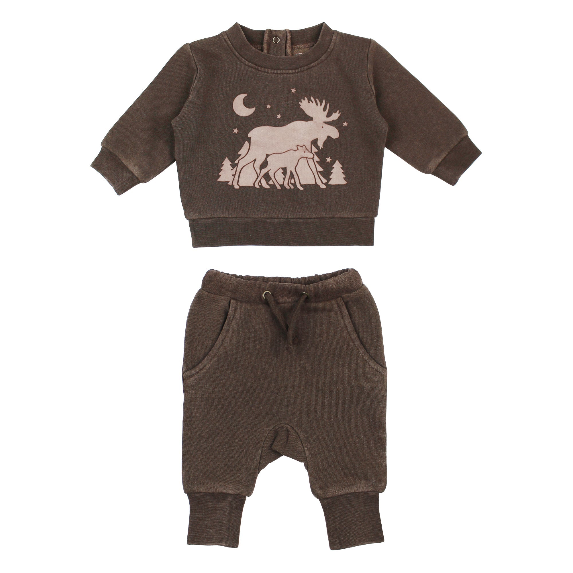 Bark Moose | Organic Cozy Graphic Sweatshirt & Jogger Set