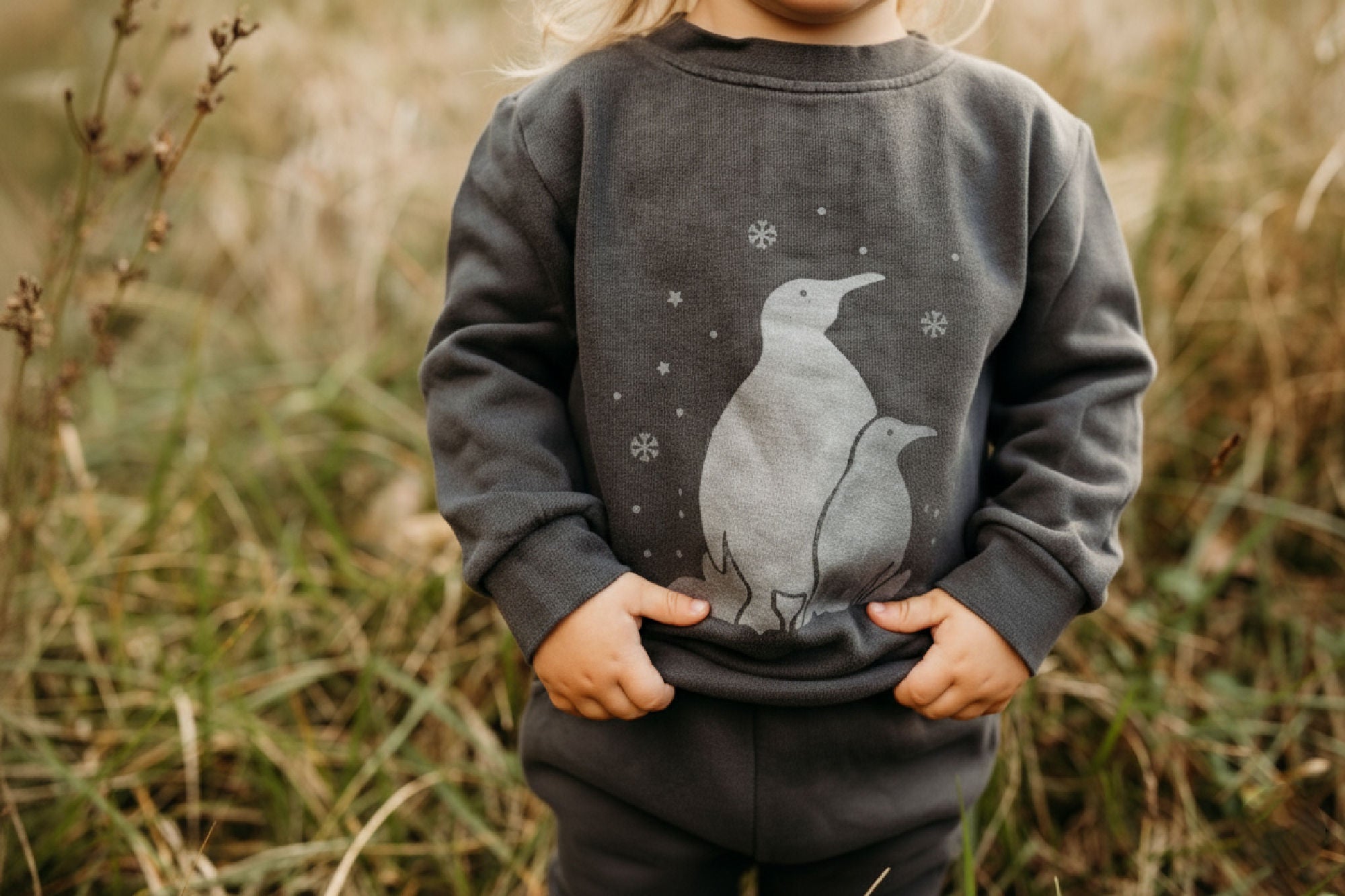 Coal Penguin | Organic Cozy Graphic Sweatshirt & Jogger Set