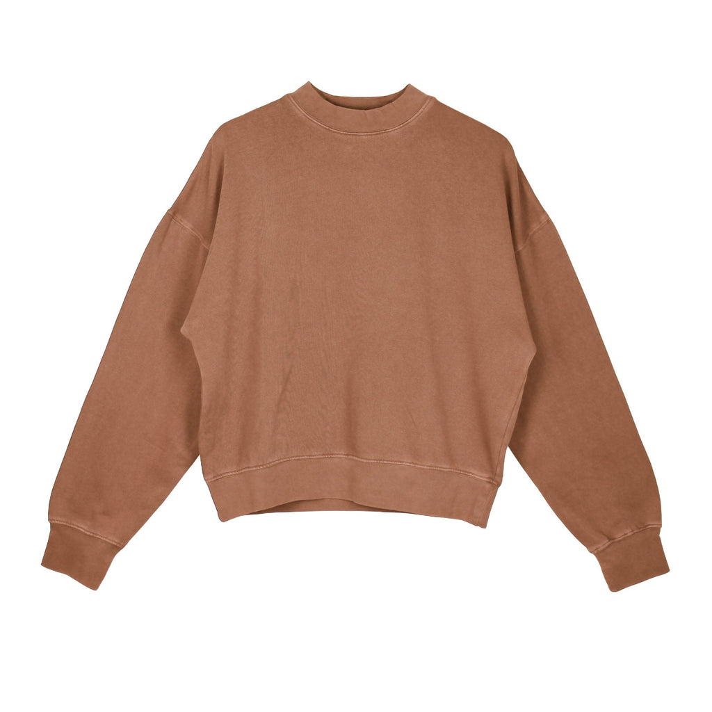 Latte | Women's Organic Fleece Crewneck