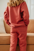 Cherry Fox | Kids' Organic Cozy Graphic Sweatshirt & Jogger Set