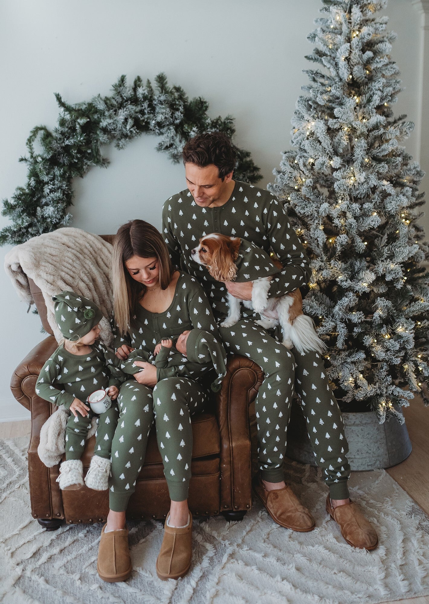 Frosty Pine | Holiday Thermal Long-Sleeve PJ & Cap Set