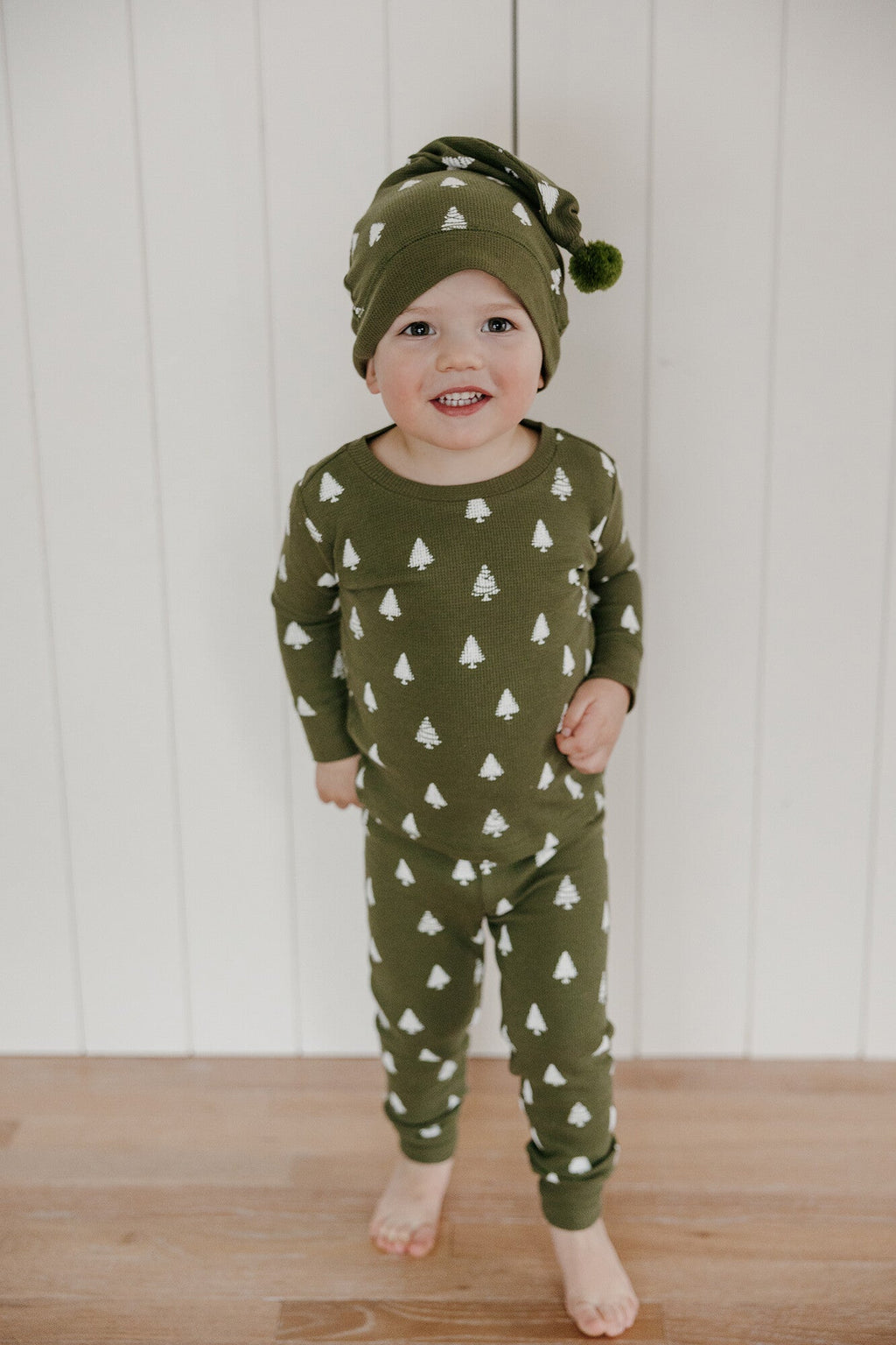 Frosty Pine | Holiday Thermal Long-Sleeve PJ & Cap Set