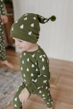 Frosty Pine | Holiday Thermal Long-Sleeve PJ & Cap Set