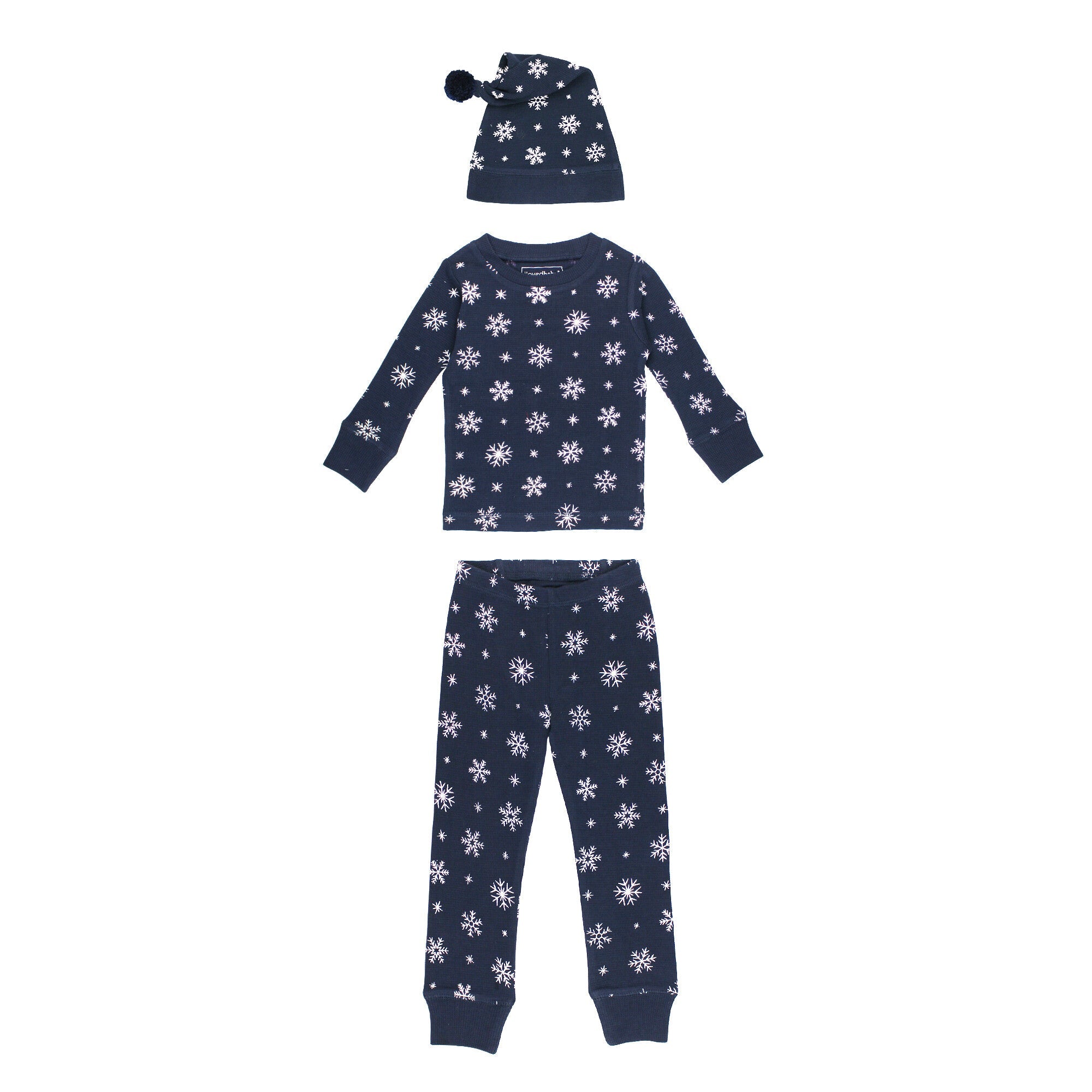 Snowy Night | Holiday Thermal Long-Sleeve PJ & Cap Set