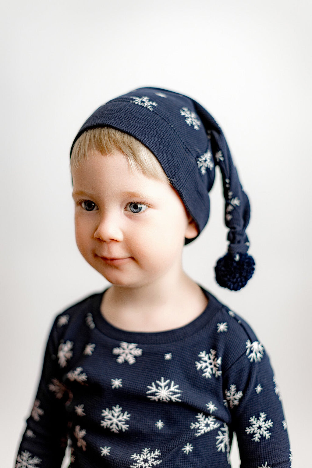 Snowy Night | Holiday Thermal Long-Sleeve PJ & Cap Set