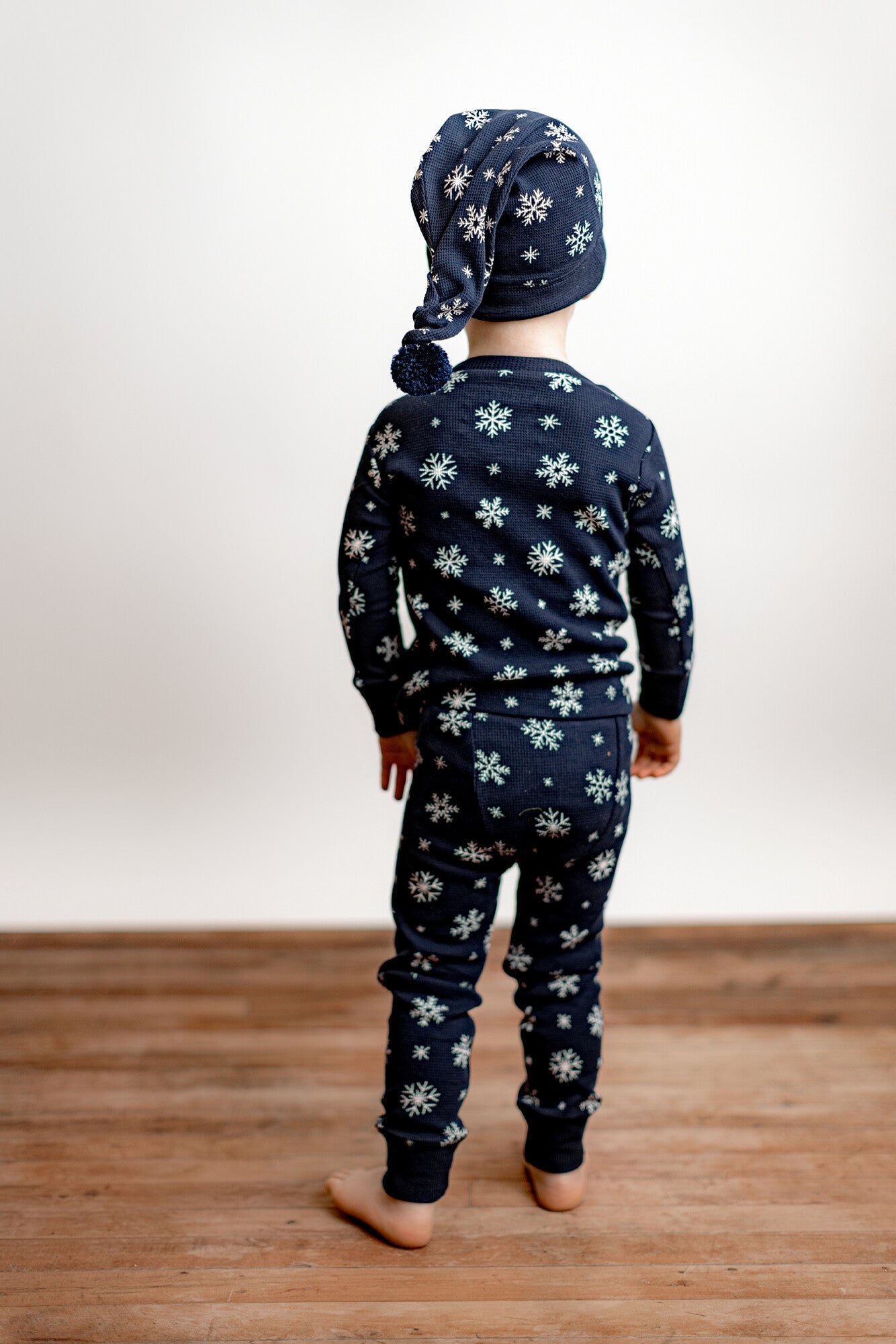 Snowy Night | Holiday Thermal Long-Sleeve PJ & Cap Set