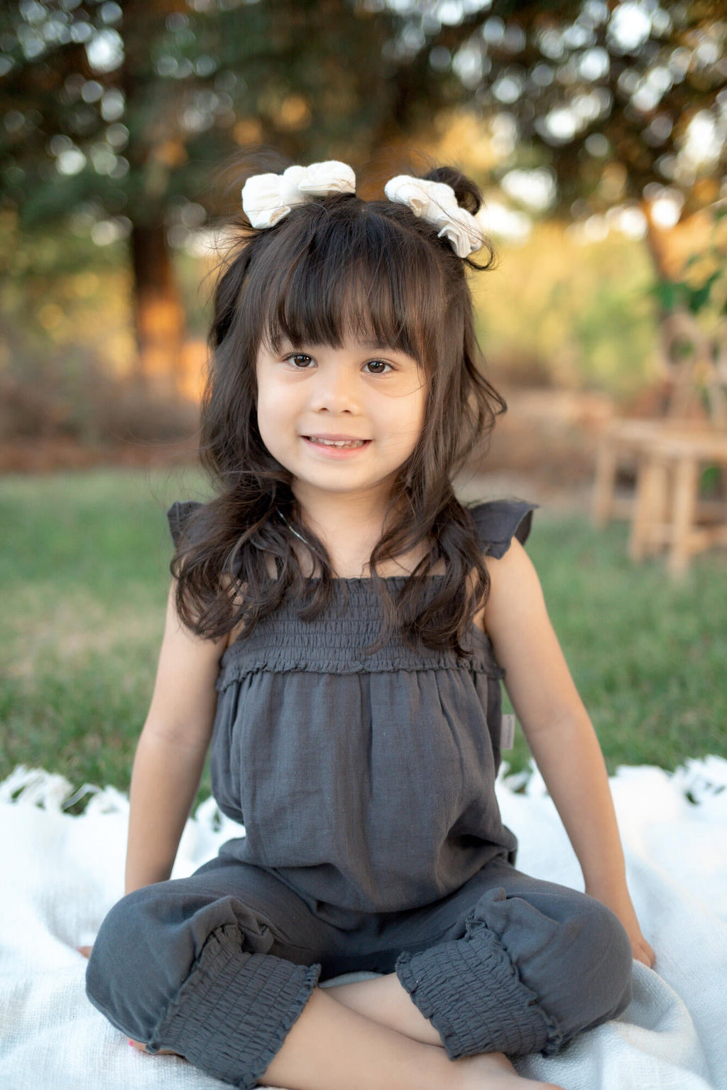 Chia Seed | Kid's Organic Muslin Sleeveless Romper
