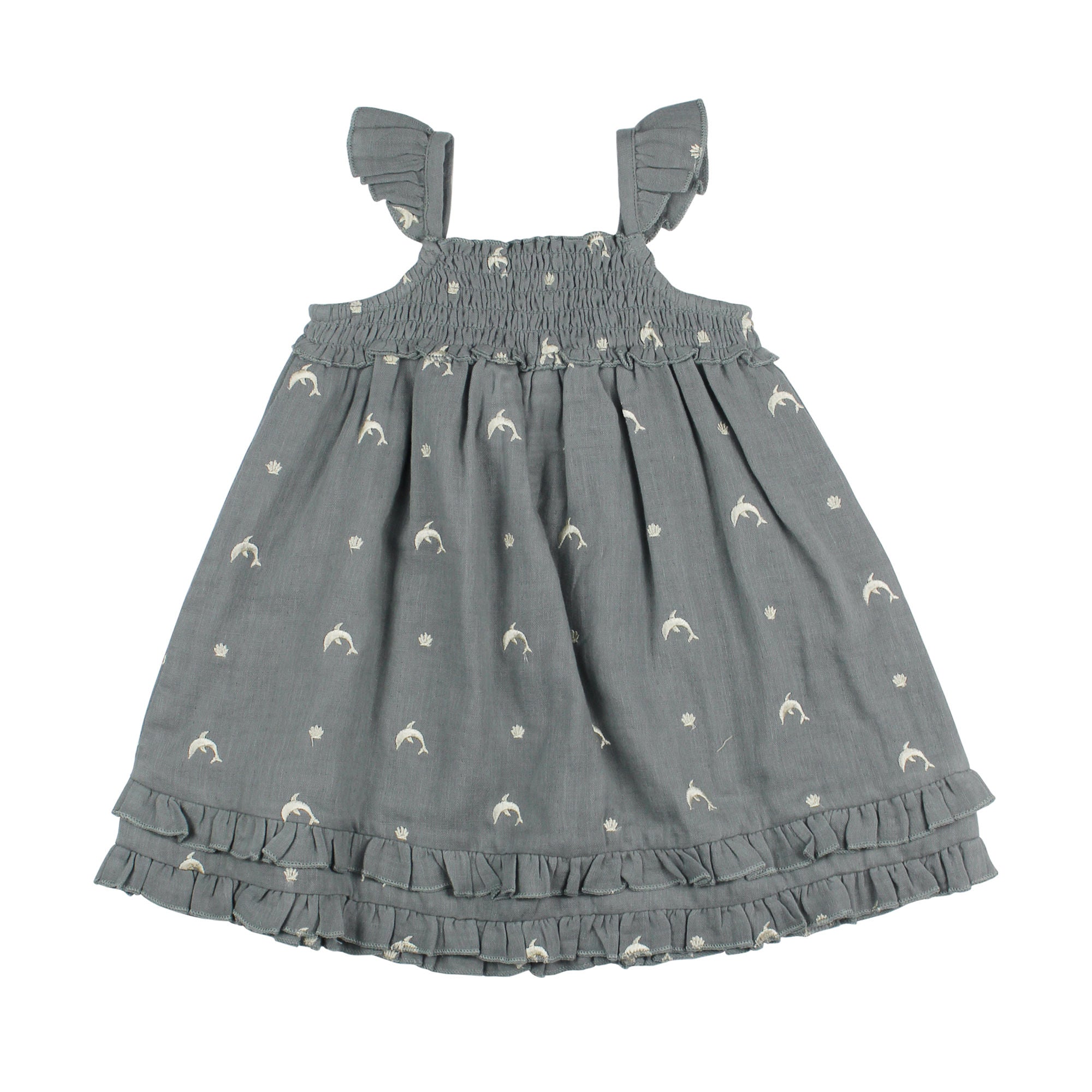 Moonstone Dolphin | Kid's Organic Muslin Summer Dress