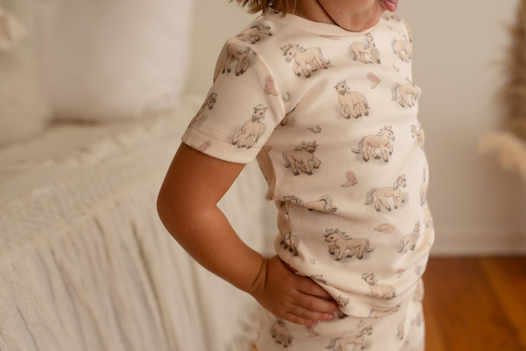 Blush Boots | Kids' Organic PJ Set