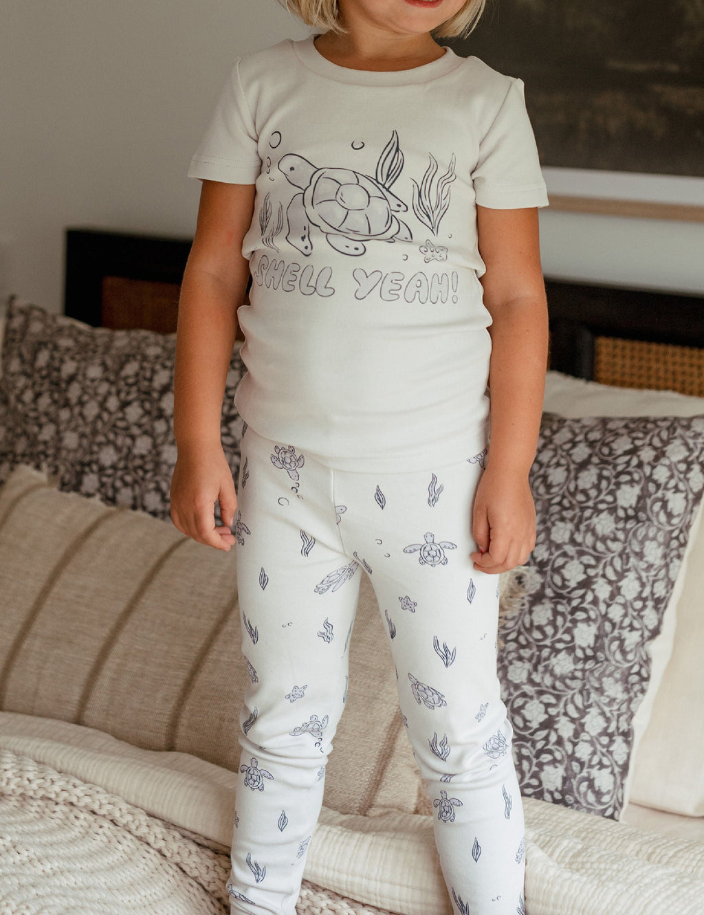 Sea Turtle | Kids' Organic S/Sleeve PJ Set