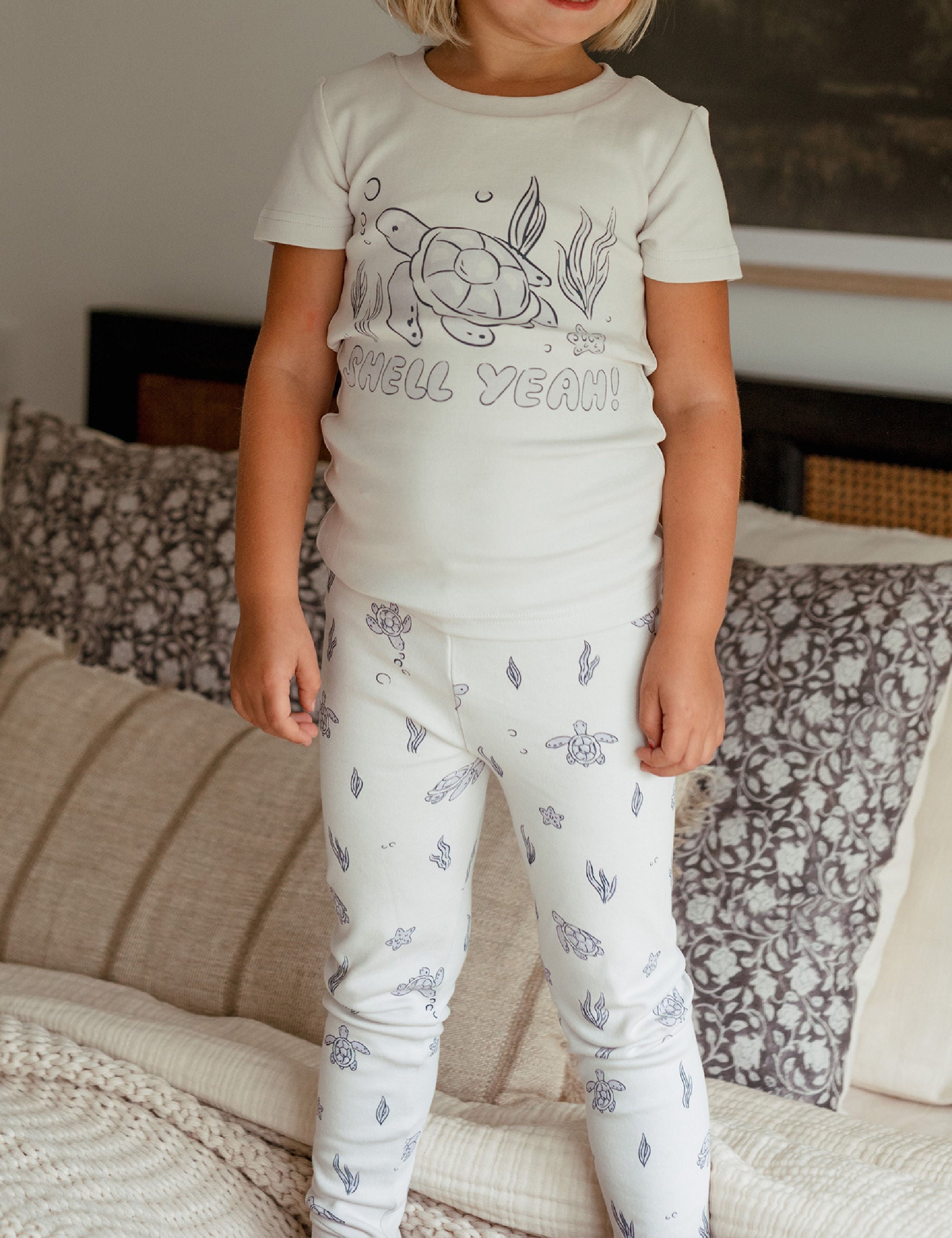 Sea Turtle | Kids' Organic S/Sleeve PJ Set