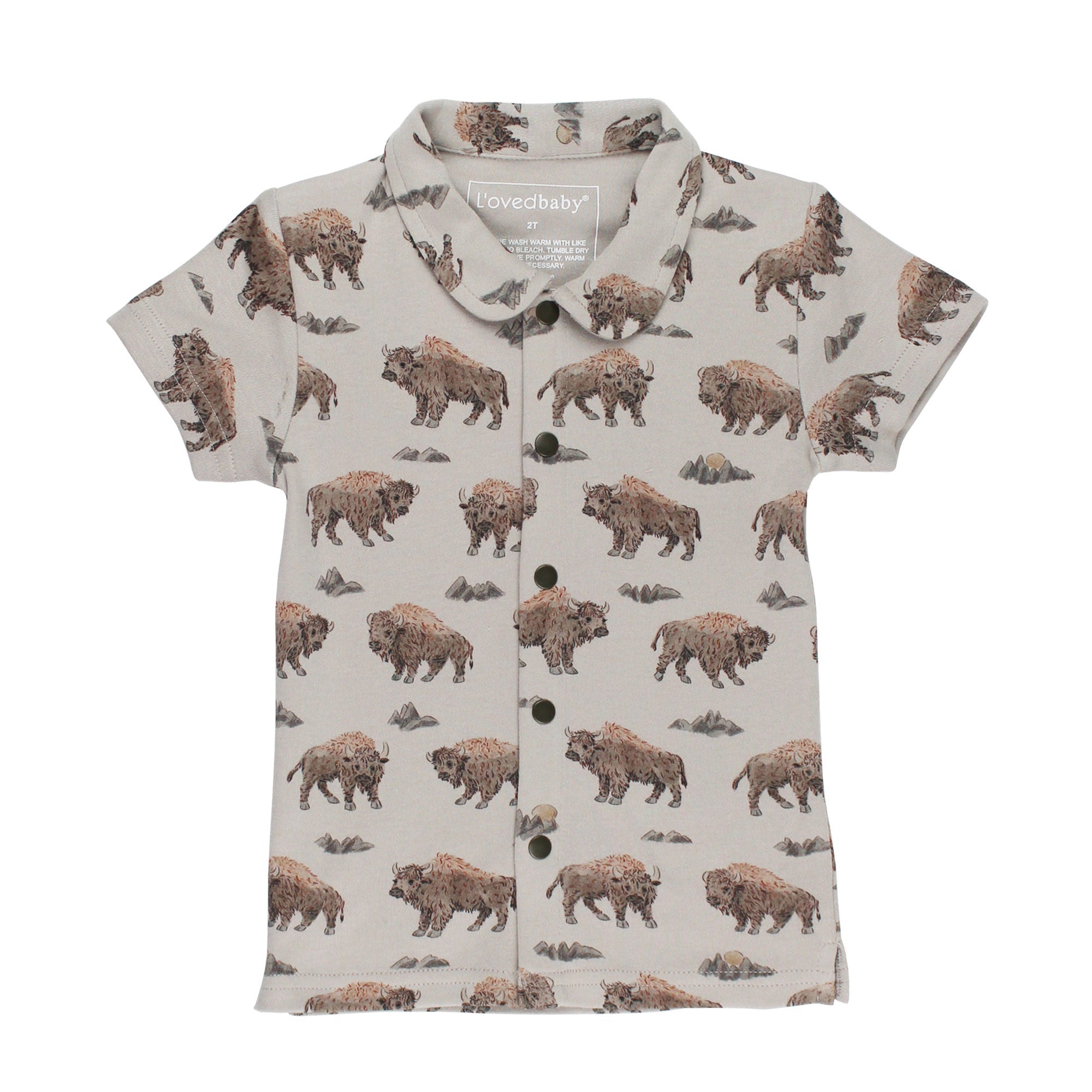 Bison | Kids' Organic Button-Up S/Sleeve