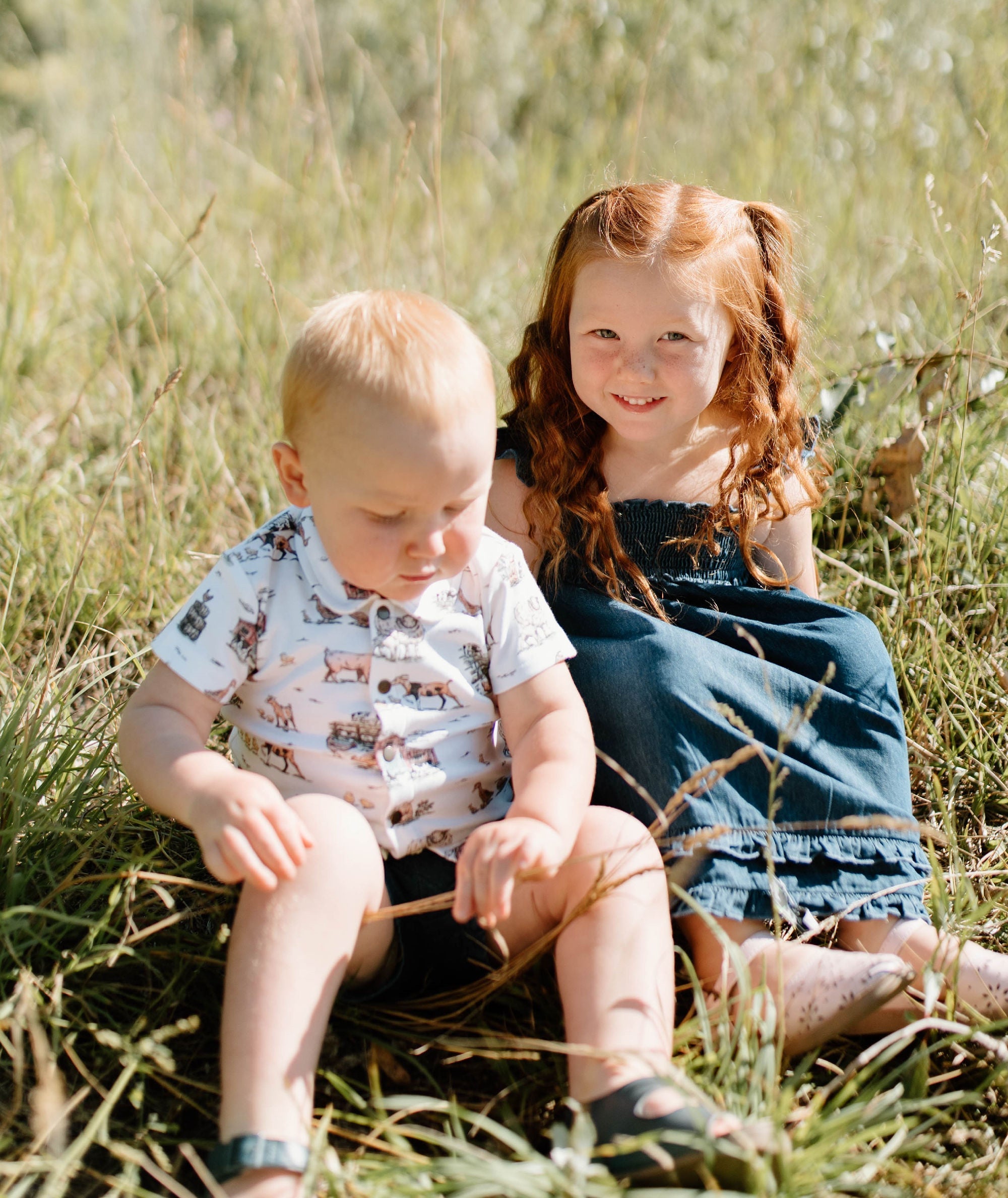 Farm Friends | Kids' Organic Button-Up S/Sleeve