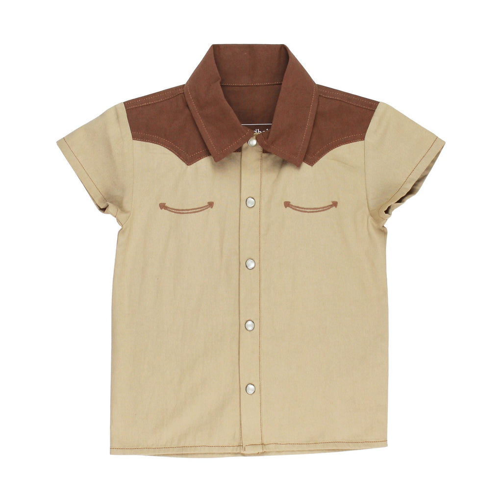 Oatmeal | Kids' Western Button-Up Shirt