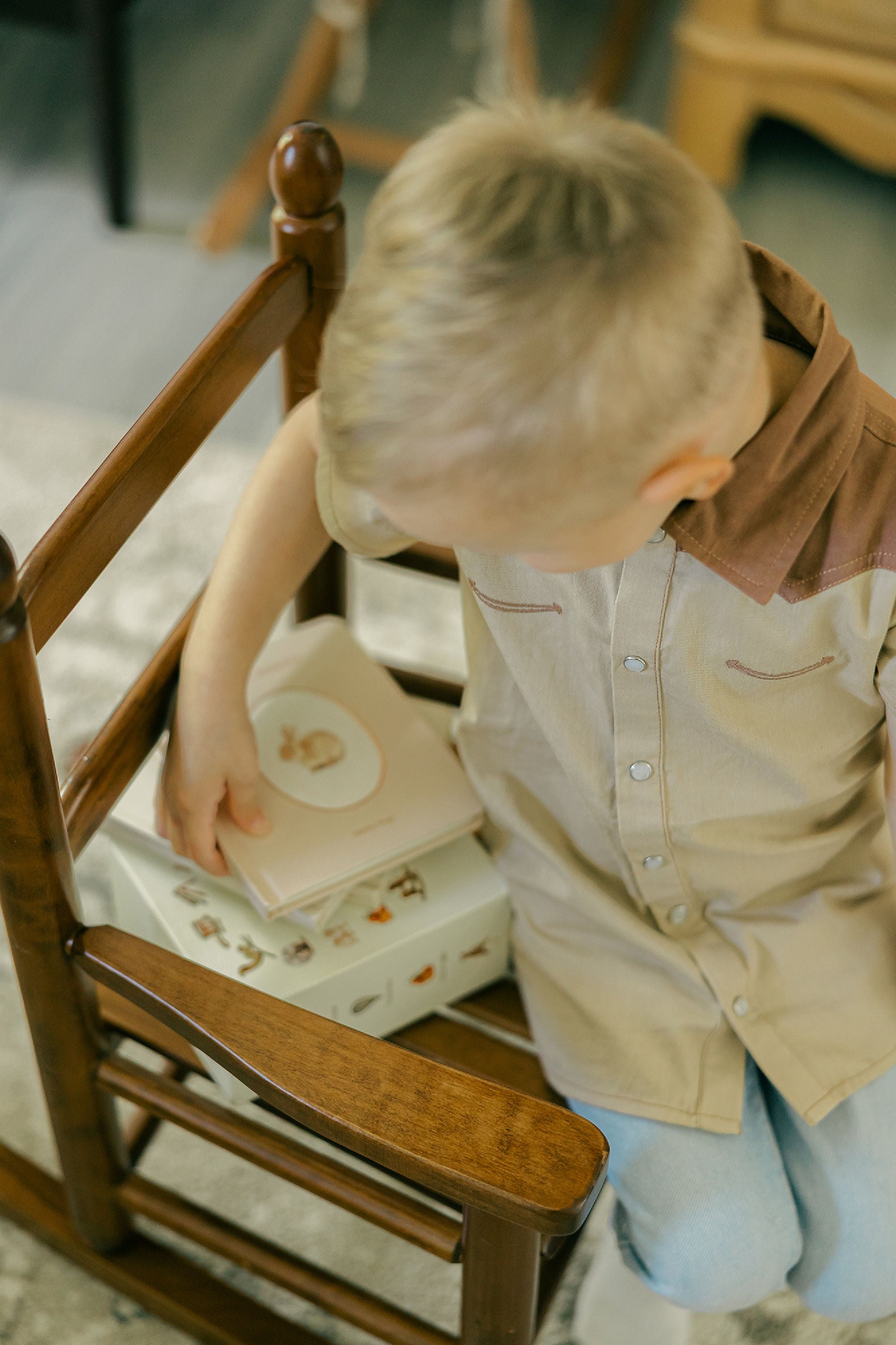 Oatmeal | Kids' Western Button-Up Shirt