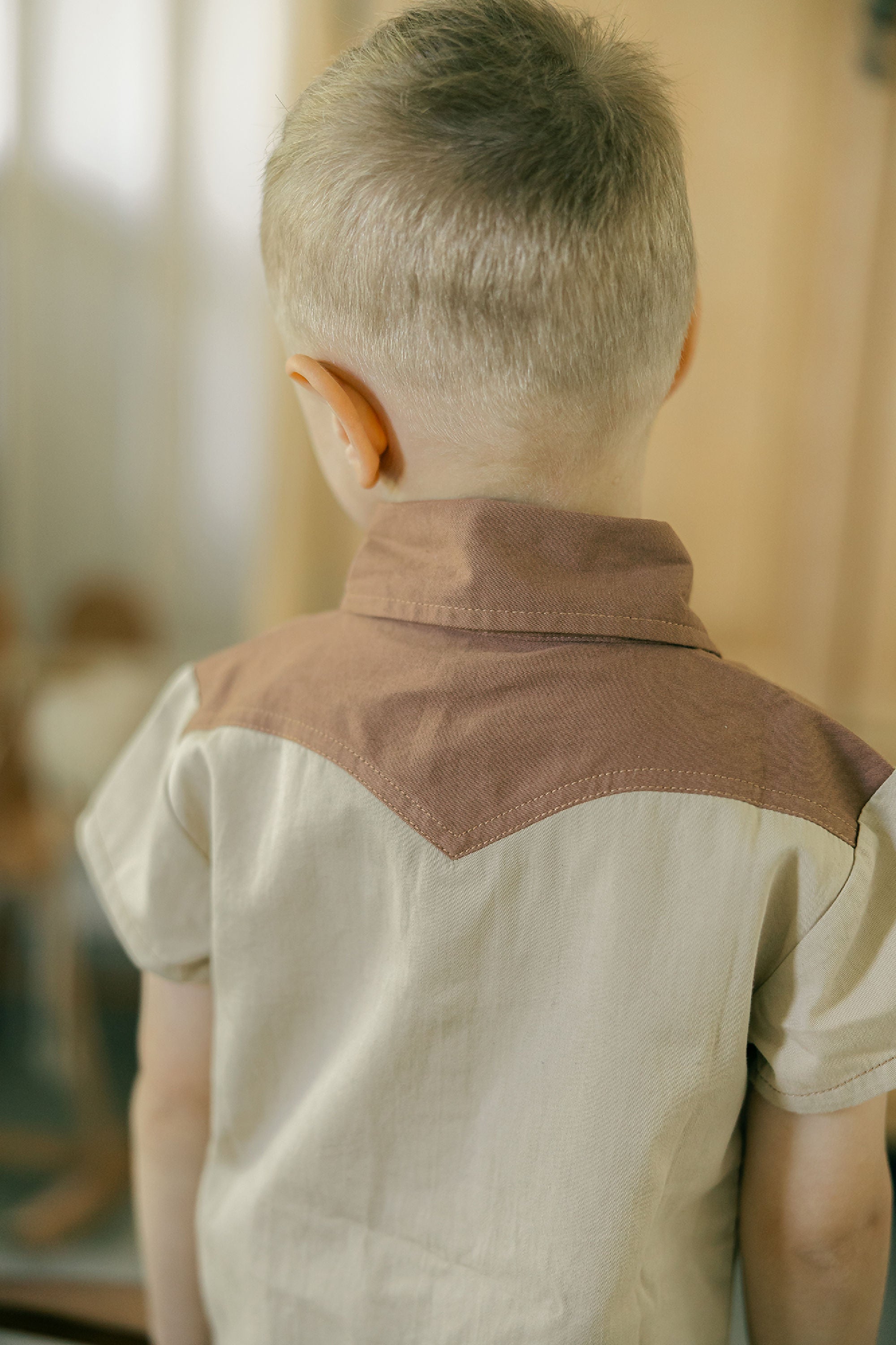 Oatmeal | Kids' Western Button-Up Shirt