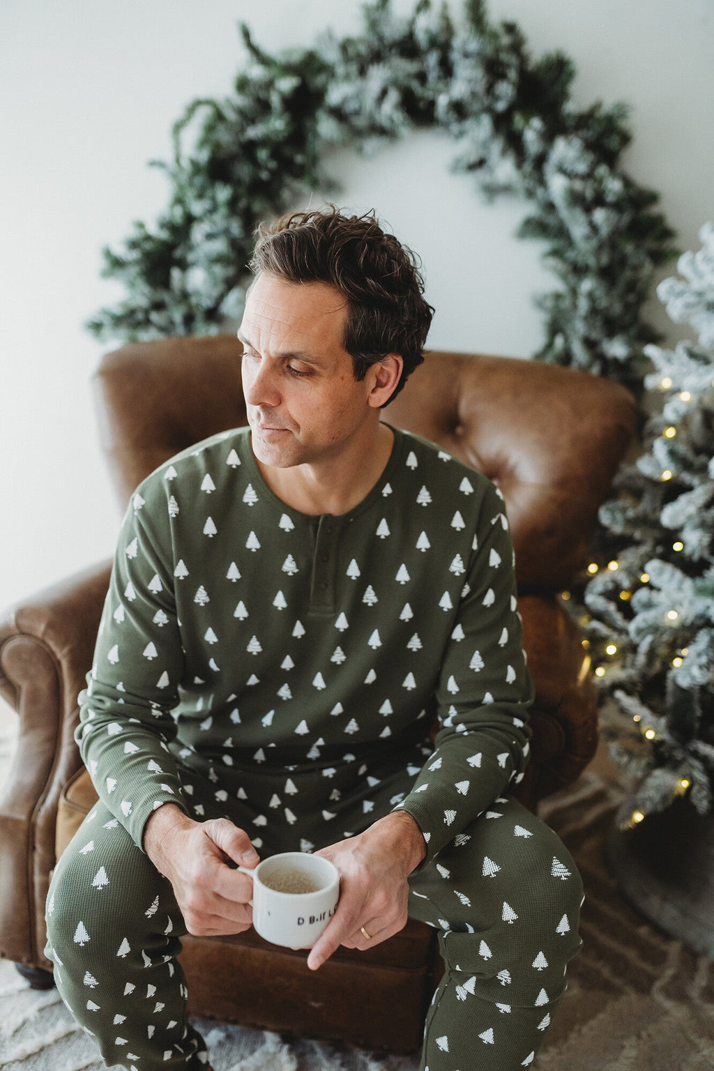 Frosty Pine | Men's Holiday Thermal PJ & Cap Set